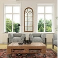 thumbnail image 5 of Kate and Laurel Gilcrest Traditional Arch Wood Framed Windowpane Wall Mirror, 18 x 47, Rustic Brown, Farmhouse Decorative Mirror, 5 of 8