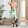 thumbnail image 6 of Lsque Tropical Summer Palm Print Men's Pajama Pants, Lounge Pant - Comfortable Home Wear,Elastic Waistband, Stylish Design-Small, 6 of 9
