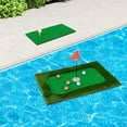 thumbnail image 1 of Costway Tapis de Frappe de Golf Flottant Rectangulaire Vert pour Piscine Inclut 6 Balles de Golf, 1 of 10