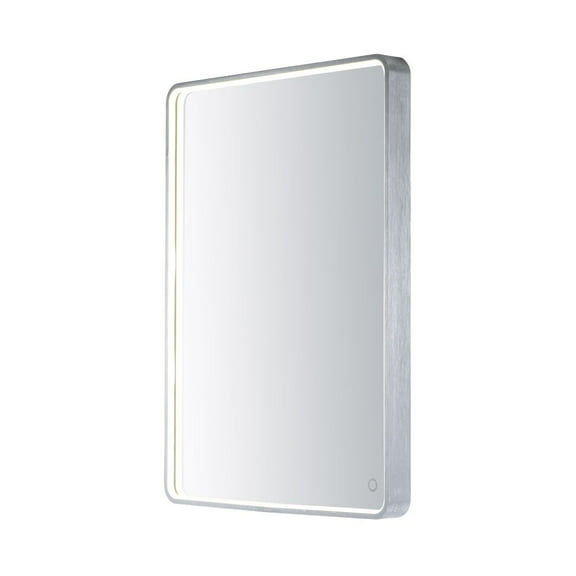 E42014-90AL-ET2 Lighting-Mirror-25W 1 LED Rectangular Mirror-23.75 Inches wide by 31.5 inches high-Brushed Aluminum Finish