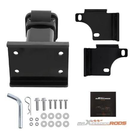 maXpeedingrods Class 3 Trailer Hitch, 2 Inch Receiver, Tow Hitch Receiver for Suzuki Eiger 400 / Vinson 500 2002-2007, King Quad 400 2008-2018 Black Powder Coated