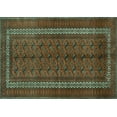 thumbnail image 1 of Ahgly Company Machine Washable Indoor Rectangle Persian Turquoise Blue Traditional Area Rugs, 2' x 5', 1 of 4