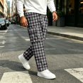 thumbnail image 2 of UDAUDU Men's Cargo Pants Streetwear Hiking Loose Fit Elastic Waist Drawstring Trousers Outdoor Trendy Joggers with Pockets Black 4XL, 2 of 8