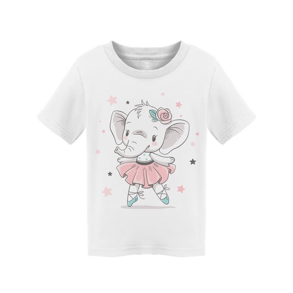 Cute Baby Elephant Ballerina T-Shirt Toddler -Image by Shutterstock,  3 Toddler