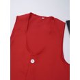 thumbnail image 6 of YONGHS Boys Girls Volunteer Activity Vest Sleeveless Waistcoat Buttons School Party Work Uniform Red S/10, 6 of 8