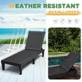 thumbnail image 4 of Devoko Set of 2 Outdoor Patio Chaise Lounge Chairs, Rattan Style, Multi-angle Adjustable Back, Black, 4 of 8