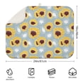 thumbnail image 2 of Sunflower Pattern Microfiber Dish Drying Mat for Sink Area, Foldable Kitchen Rack Pad 18x24 Inch, Absorbent Counter Mat, 2 of 5