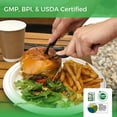 thumbnail image 6 of MOBI Ecoware Paper Plates, 100% Compostable-[10 Inch by 0.5" deep]-Heavy Duty Disposable Plate - (BPI Certified) -Eco-Friendly, Biodegradable Bagasse 10" Dinner Plates (25 Pack), 6 of 7