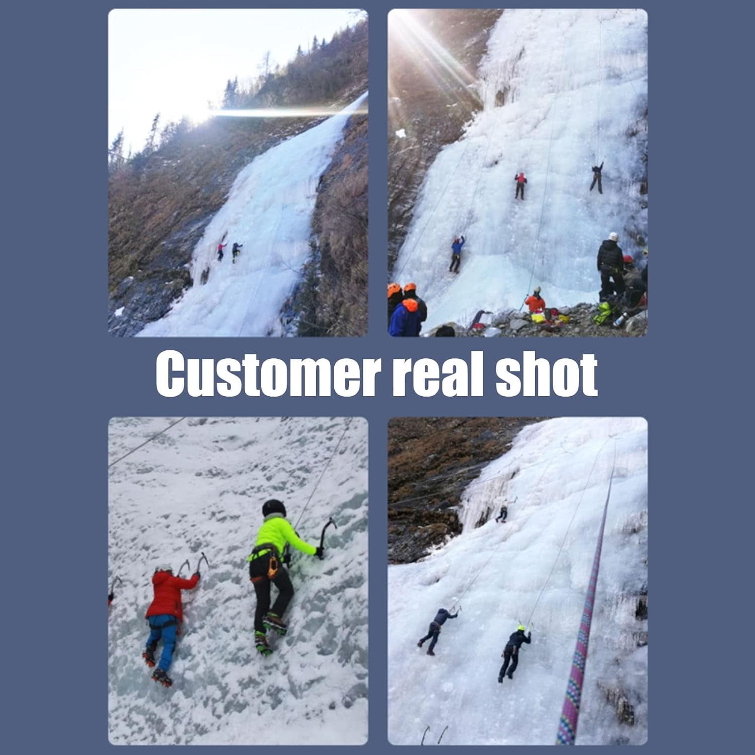 Professional Ice Climbing Axes, Lightweight Outdoor Walking Pickaxe with Aluminum Material Length 60/65/70/75cm, Climbing Equipment for Mountaineering Hiking Aerial Work