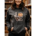 thumbnail image 3 of Bold Pumpkin Spice Quote Hoodie for Men and Women, Unisex Pullover Hooded Sweatshirt, Comfortable Cotton Poly Blend, Autumn Coffee Lover Casual Outfit, 3 of 5