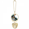 thumbnail image 1 of Ink Painting Toco Tropical Bird Car Keychain Angel Wing Pendant, 1 of 4