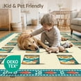 thumbnail image 4 of ODIKA 3'x5' Washable Area Rug Fish Vintage Fishing Canned Retro Nautical Sardine Tin Bathroom for Hallway, Laundry Room, Non-Slip, Flatweave, Easy Care, 4 of 7