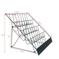 thumbnail image 2 of FixtureDisplays® 4-Tiered 18" Wire Display Rack Literature Brochure Magazine Stand Book Tabletop Rack, 2.5" Deep Open Shelves 11936-2BLACK, 2 of 5