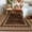 Reddish brown, variant on GlowSol 2x6 Reddish Brown Washable Non-Slip Runner Rug, Ultra-Soft Shaggy Modern Printed Carpet for Entryway Kitchen Laundry Room