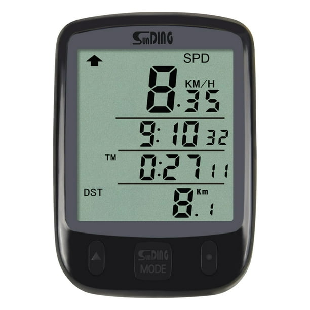 Velocímetro digital LCD para bicicleta: cuentakilómetros con cable, retroiluminación, resistente a la lluvia; para seguimiento de la velocidad en bicicletas, bicicletas eléctricas y motocicletas
