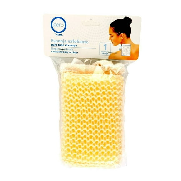 Esponja Prichos Cero Exfoliante Tejida, Amarilla