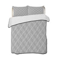 thumbnail image 2 of Grey White Stripes Full Size Down Alternative Comforter, Lightweight Comforter Quilt Bedding Set with Pillow Shams Simple Geometric Modern Monochrome All Seasons Bed Comforter Duvet Insert 78"x90", 2 of 7