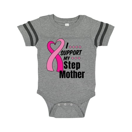 

Inktastic Breast Cancer Awareness I Support My Step Mother Pink Ribbon Gift Baby Boy or Baby Girl Bodysuit