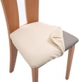 thumbnail image 3 of Funda de cojín para asiento de silla, funda para asiento de silla para sillas de comedor y cocina Beige, 3 of 9