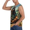 thumbnail image 3 of Pofeuu Forest Meditating Gorilla Print Men's Muscle T-Shirt, Sleeveless, Muscle Tank, Classic Muscle Tee Top For Men Casual Sleeveless Muscle T-Shirt Trendy Clothes-3X-Large, 3 of 7