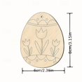 thumbnail image 3 of Darzheoy 40 Sets Wooden Easter Ornaments Decorations DIY Easter Craft Kits Assorted Paintable Unfinished Wood Easter Egg Ornaments for Kids Classroom Home Activity Art, 3 of 7