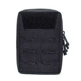 Condor Radio Pouch – Black, MOLLE Compatible, Hook & Loop Closure, Tactical Nylon, For Walkie Talkies