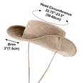 thumbnail image 2 of TOPTIE Cowboy Hat Corduroy Vintage Classic Boonie with Chin Cord Bucket Hat for Outdoor-Pink, 2 of 8