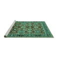thumbnail image 2 of Ahgly Company Machine Washable Indoor Rectangle Oriental Turquoise Blue Industrial Area Rugs, 5' x 7', 2 of 4