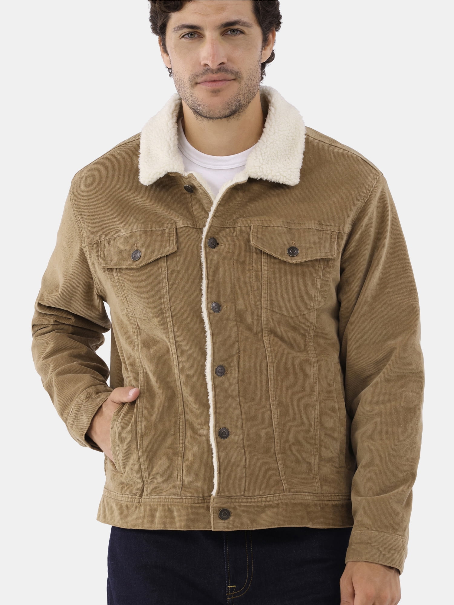 George Men's & Big Men's Fleece Lined Trucker Jacket, Sizes S-3XL