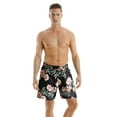 thumbnail image 3 of Seyurigaoka Father-Son Summer Matching Swimwear Mid Waist Flower Printed Bandage Beachwear Short Pants, 3 of 6