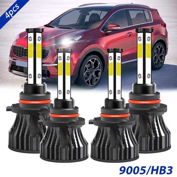 For KIA Sportage 2017 2018 2019 LED Headlight Bulbs Kit High Low Beam 6000K Ultra White 4pcs