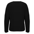 thumbnail image 5 of Holzkary Long Sleeve Tops for Women Fall Fashion Outfits 2025 Crewneck Knit Basic Tee Shirts Business Casual Tops New Round Neck Loose T Shirts Comfortable Commute Fashion Lady T Shirt Black S, 5 of 5