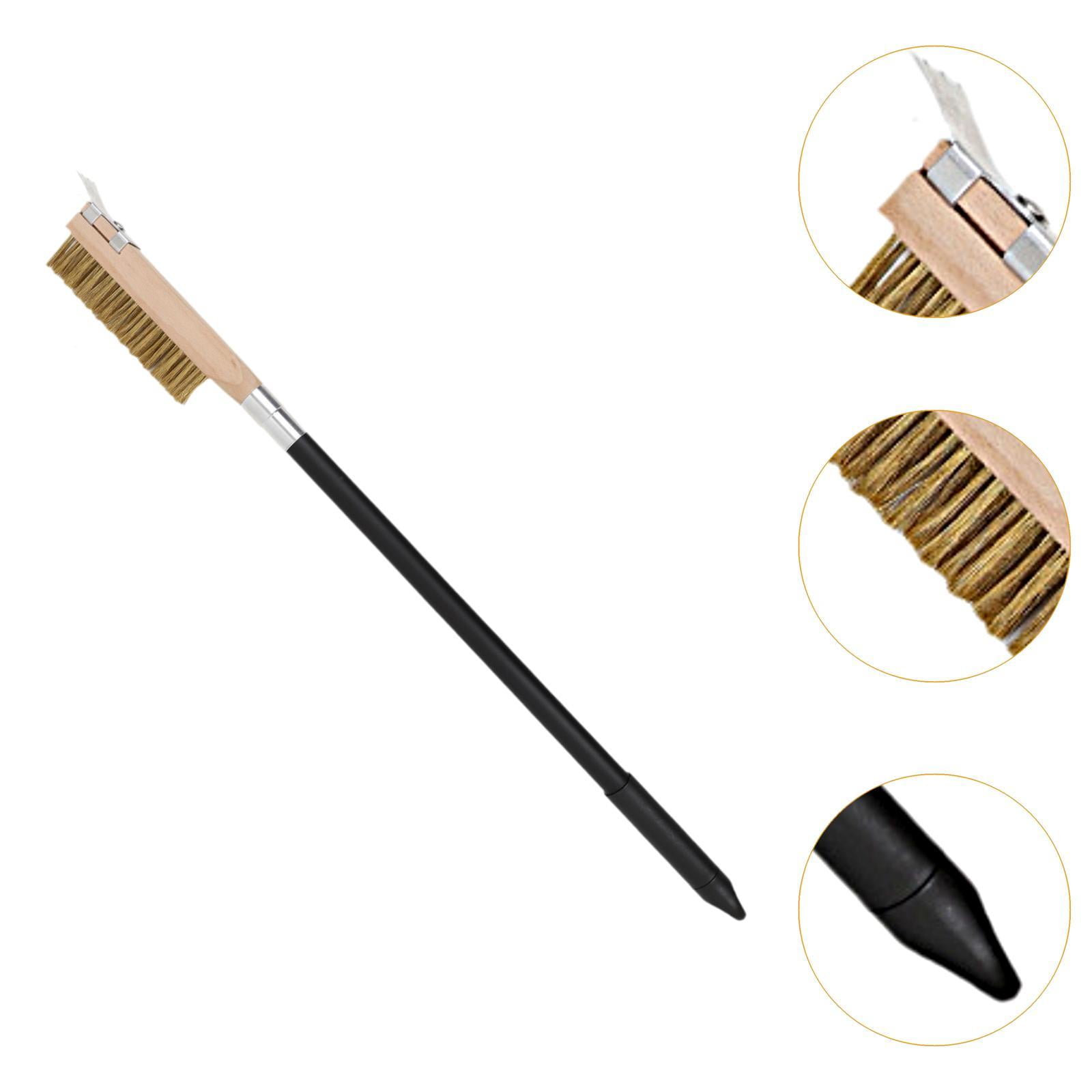 YWMJZEU Pizza Oven Brush with Scrape Grilling Accessories Effective Cleaning Grill Brush