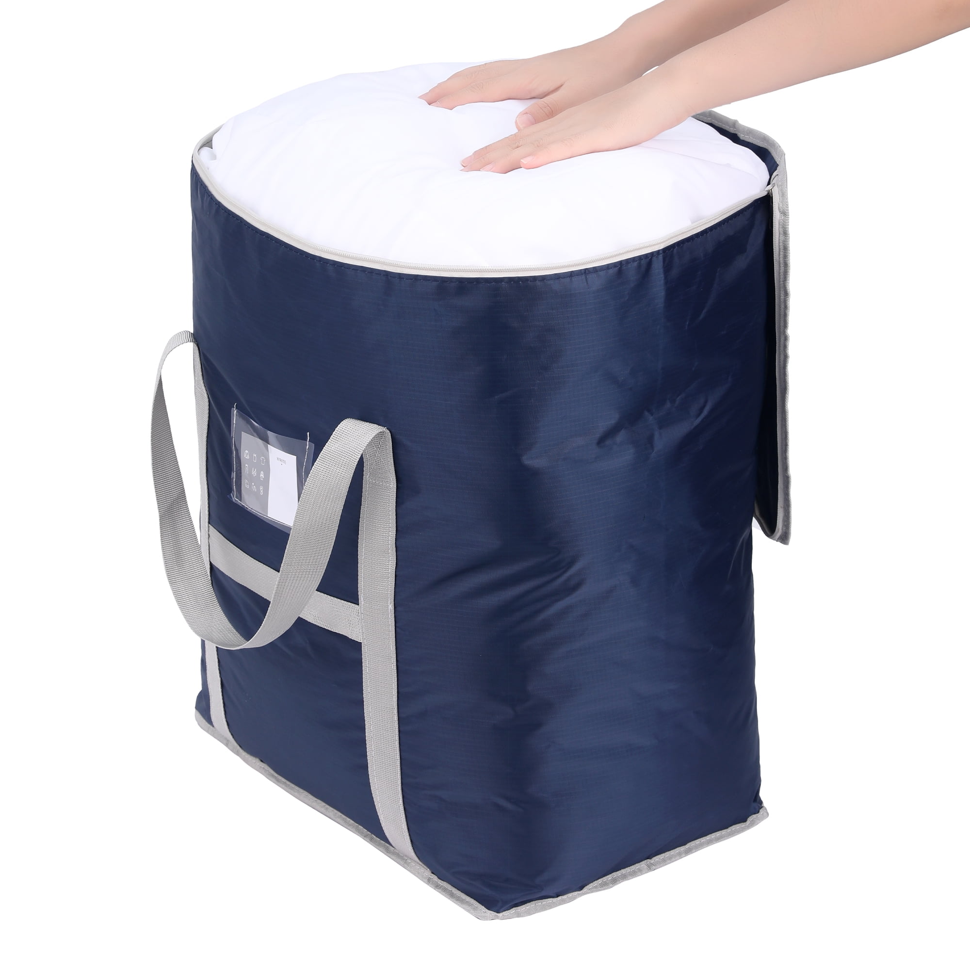 Unique Bargains 1 Pack Clothes Storage Bags Moving Bags Blue 20*16*20in