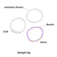 thumbnail image 4 of Bracelets de Perles pour Femmes Mode - 3 Pcs Bracelet Délicat en Fausse Perle Bracelets Boho, 4 of 4