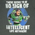 thumbnail image 2 of Buzz Lightyear "There Seems to Be No Intelligent Life" Men's Gray T-Shirt (Small), 2 of 3