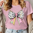 thumbnail image 2 of Camiseta de Cuello Redondo de Manga Corta de la Mujer, Top de Moda para Invierno Y Primavera Impresa de Navidad Casual 3/4, 2 of 7