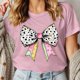 thumbnail image 2 of Camiseta de Cuello Redondo de Manga Corta de la Mujer, Top de Moda para Invierno Y Primavera Impresa de Navidad Casual 3/4, 2 of 7