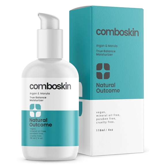 Natural Outcome Combination Skin Facial Moisturizer Cream | True Balance Daily Facial Moisturizing Lotion with Argan & Marula Oil | 4 oz