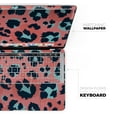 thumbnail image 4 of Design Skinz Leopard Coral and Teal V23 Full-Body Skin-Kit Compatible with MacBook 13" Air M1 (A2337), 4 of 5