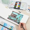 thumbnail image 4 of czcpp-Watercolor Journal, 8.5x5.5", 48 Pages, Cold-pressed, Inner Paper Pocket and Elastic Band, Art Supplies for Mixed Media, 4 of 4