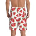 thumbnail image 3 of Kdxio Hand Drawn Watermelon Print Mens Sleep Shorts Bottoms Soft Comfy Pajama Wear Pants with Drawstring Pockets, 3 of 7