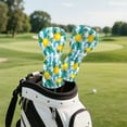 thumbnail image 3 of Yuyamidu Pineapple Golf Head Covers Golf Ball Golf Club Head Cover for Driver Fairway Hybrid Men Women, Waterproof Leather Golf Accessory, 3 of 7