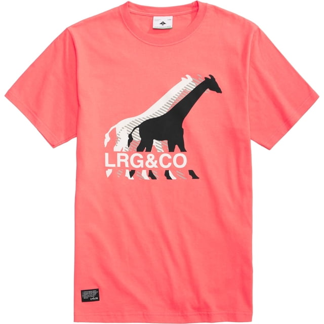 Camiseta Gráfica LRG Abeyta Giraffe Logo para Hombre Rosa Grande