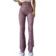 thumbnail image 1 of Pantalones Pantalones acampanados ajustados para mujer Cintura media Estampado a rayas Sexy Bootcuts (Rose Red L) Cgtredaw Para estrenar, 1 of 1