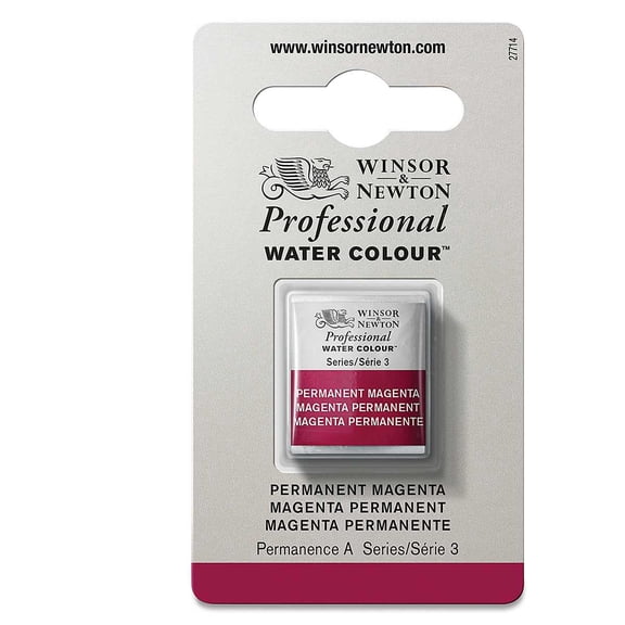 Winsor & Newton Professional Watercolor - Permanent Magenta, Half Pan