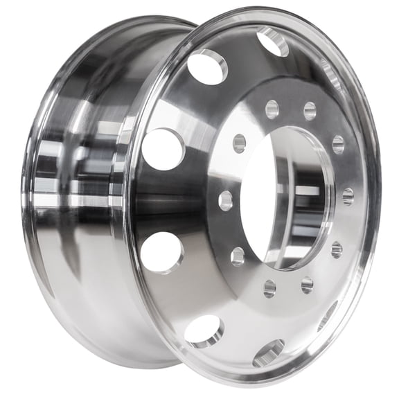 TheWheelDepot 22.5 x 8.25 Forged Aluminum Machined Bright 2pcs.