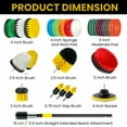thumbnail image 2 of 30Pack Drill Brush Attachments Set,Scrub Pads & Sponge, Power Scrubber Brush with Extend Long Attachment All Purpose Clean for Grout, Tiles, Sinks, Car Polishing Pads, 2 of 7