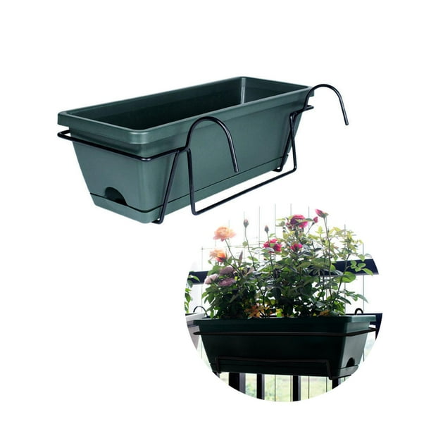 Macetero colgante shamjiam para balcón barandilla decoración del hogar para flores y vegetales