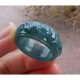 thumbnail image 3 of Certified Icy Green Burma 100% Natural A JADE Jadeite Bat Coin RING USA. 8.75 RING 665810 TN, 3 of 12